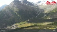 Archiv Foto Webcam Saas-Fee: Ausblick Bergstation Hannig 08:00