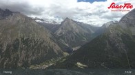 Archiv Foto Webcam Saas-Fee: Ausblick Bergstation Hannig 12:00