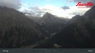 Archiv Foto Webcam Saas-Fee: Ausblick Bergstation Hannig 18:00