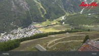 Archiv Foto Webcam Saas-Fee: Ausblick Bergstation Hannig 12:00