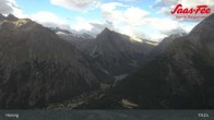 Archiv Foto Webcam Saas-Fee: Ausblick Bergstation Hannig 18:00