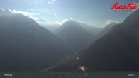 Archiv Foto Webcam Saas-Fee: Ausblick Bergstation Hannig 08:00