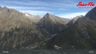 Archiv Foto Webcam Saas-Fee: Ausblick Bergstation Hannig 14:00