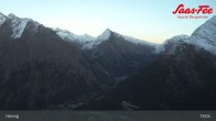 Archiv Foto Webcam Saas-Fee: Ausblick Bergstation Hannig 02:00