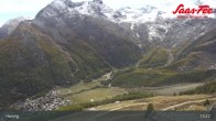 Archiv Foto Webcam Saas-Fee: Ausblick Bergstation Hannig 12:00