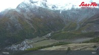 Archiv Foto Webcam Saas-Fee: Ausblick Bergstation Hannig 18:00