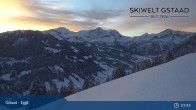 Archiv Foto Webcam Gstaad - Blick zum Eggli Bergrestaurant 07:00