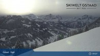 Archiv Foto Webcam Gstaad - Blick zum Eggli Bergrestaurant 08:00