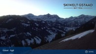 Archiv Foto Webcam Gstaad - Blick zum Eggli Bergrestaurant 07:00