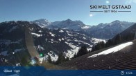 Archiv Foto Webcam Gstaad - Blick zum Eggli Bergrestaurant 12:00