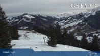 Archiv Foto Webcam Gstaad - Blick zum Eggli Bergrestaurant 08:00