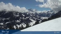 Archiv Foto Webcam Gstaad - Blick zum Eggli Bergrestaurant 07:00