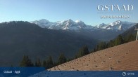 Archiv Foto Webcam Gstaad - Blick zum Eggli Bergrestaurant 07:00