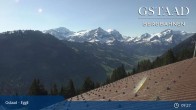 Archiv Foto Webcam Gstaad - Blick zum Eggli Bergrestaurant 08:00