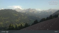 Archiv Foto Webcam Gstaad - Blick zum Eggli Bergrestaurant 18:00