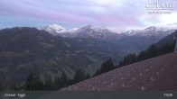 Archiv Foto Webcam Gstaad - Blick zum Eggli Bergrestaurant 18:00