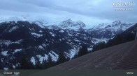 Archiv Foto Webcam Gstaad - Blick zum Eggli Bergrestaurant 07:00