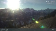 Archiv Foto Webcam Gstaad - Blick zum Eggli Bergrestaurant 08:00