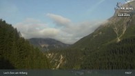 Archiv Foto Webcam Lech Zürs am Arlberg - Blick auf Zug 18:00