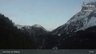 Archiv Foto Webcam Lech Zürs am Arlberg - Blick auf Zug 21:00