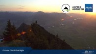 Archiv Foto Webcam Grünten Gipfel - Blick auf Immenstadt 02:00