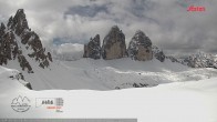 Archiv Foto Webcam Blick auf die 3 Zinnen von der Dreizinnenhütte 09:00