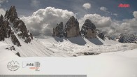 Archiv Foto Webcam Blick auf die 3 Zinnen von der Dreizinnenhütte 11:00