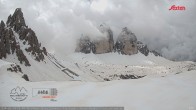 Archiv Foto Webcam Blick auf die 3 Zinnen von der Dreizinnenhütte 09:00