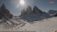 Archiv Foto Webcam Blick auf die 3 Zinnen von der Dreizinnenhütte 11:00