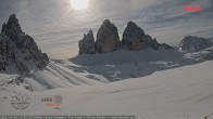 Archiv Foto Webcam Blick auf die 3 Zinnen von der Dreizinnenhütte 11:00