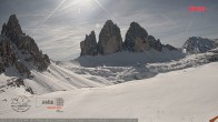 Archiv Foto Webcam Blick auf die 3 Zinnen von der Dreizinnenhütte 11:00