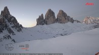 Archiv Foto Webcam Blick auf die 3 Zinnen von der Dreizinnenhütte 05:00