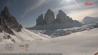 Archiv Foto Webcam Blick auf die 3 Zinnen von der Dreizinnenhütte 13:00