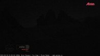 Archiv Foto Webcam Blick auf die 3 Zinnen von der Dreizinnenhütte 23:00