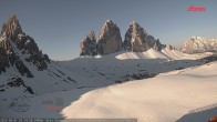 Archiv Foto Webcam Blick auf die 3 Zinnen von der Dreizinnenhütte 06:00
