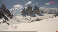 Archiv Foto Webcam Blick auf die 3 Zinnen von der Dreizinnenhütte 11:00