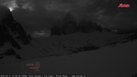 Archiv Foto Webcam Blick auf die 3 Zinnen von der Dreizinnenhütte 23:00