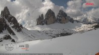 Archiv Foto Webcam Blick auf die 3 Zinnen von der Dreizinnenhütte 09:00