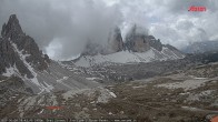 Archiv Foto Webcam Blick auf die 3 Zinnen von der Dreizinnenhütte 09:00