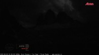 Archiv Foto Webcam Blick auf die 3 Zinnen von der Dreizinnenhütte 23:00