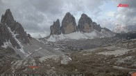 Archiv Foto Webcam Blick auf die 3 Zinnen von der Dreizinnenhütte 07:00