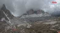 Archiv Foto Webcam Blick auf die 3 Zinnen von der Dreizinnenhütte 11:00