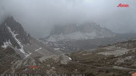 Archiv Foto Webcam Blick auf die 3 Zinnen von der Dreizinnenhütte 13:00