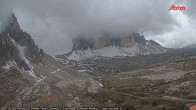 Archiv Foto Webcam Blick auf die 3 Zinnen von der Dreizinnenhütte 15:00