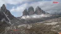 Archiv Foto Webcam Blick auf die 3 Zinnen von der Dreizinnenhütte 07:00