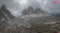 Archiv Foto Webcam Blick auf die 3 Zinnen von der Dreizinnenhütte 11:00