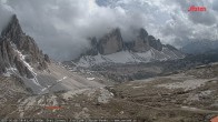 Archived image Webcam Dolomites South Tyrol: Mountain Hut Antonio Locatelli 15:00