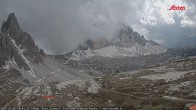 Archiv Foto Webcam Blick auf die 3 Zinnen von der Dreizinnenhütte 15:00