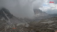 Archiv Foto Webcam Blick auf die 3 Zinnen von der Dreizinnenhütte 17:00