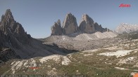 Archiv Foto Webcam Blick auf die 3 Zinnen von der Dreizinnenhütte 07:00